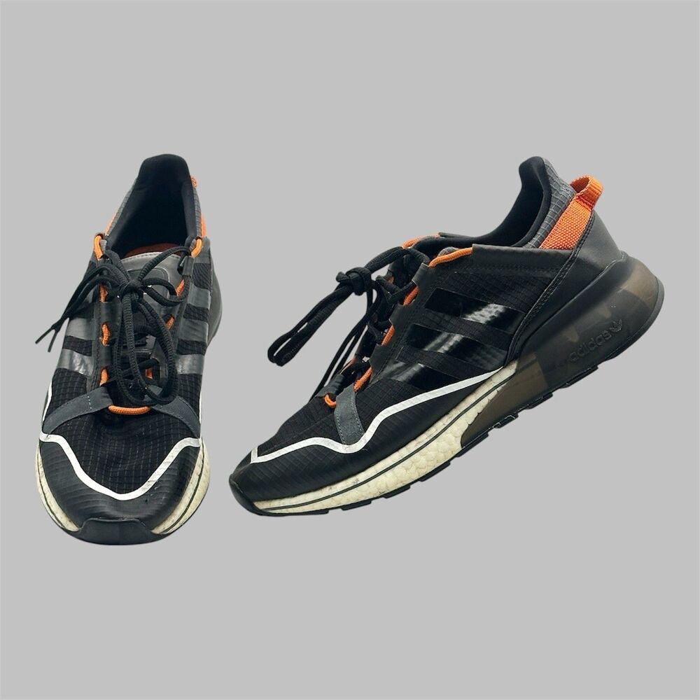 Adidas ZX 2K Boost Pure Mens Shoes Size 10 Running Black Orange Sneakers H06569